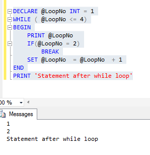 While Loop in SQl Server - Dot Net Office