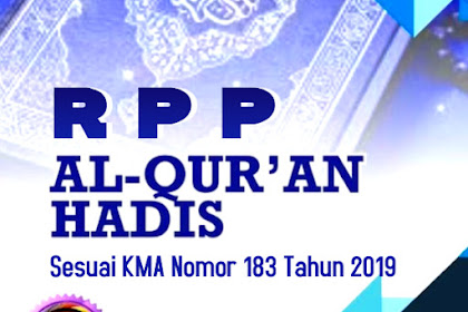 RPP 1 Lembar Al Quran Hadis Kelas X Madrasah Aliyah Semester Genap KMA 183