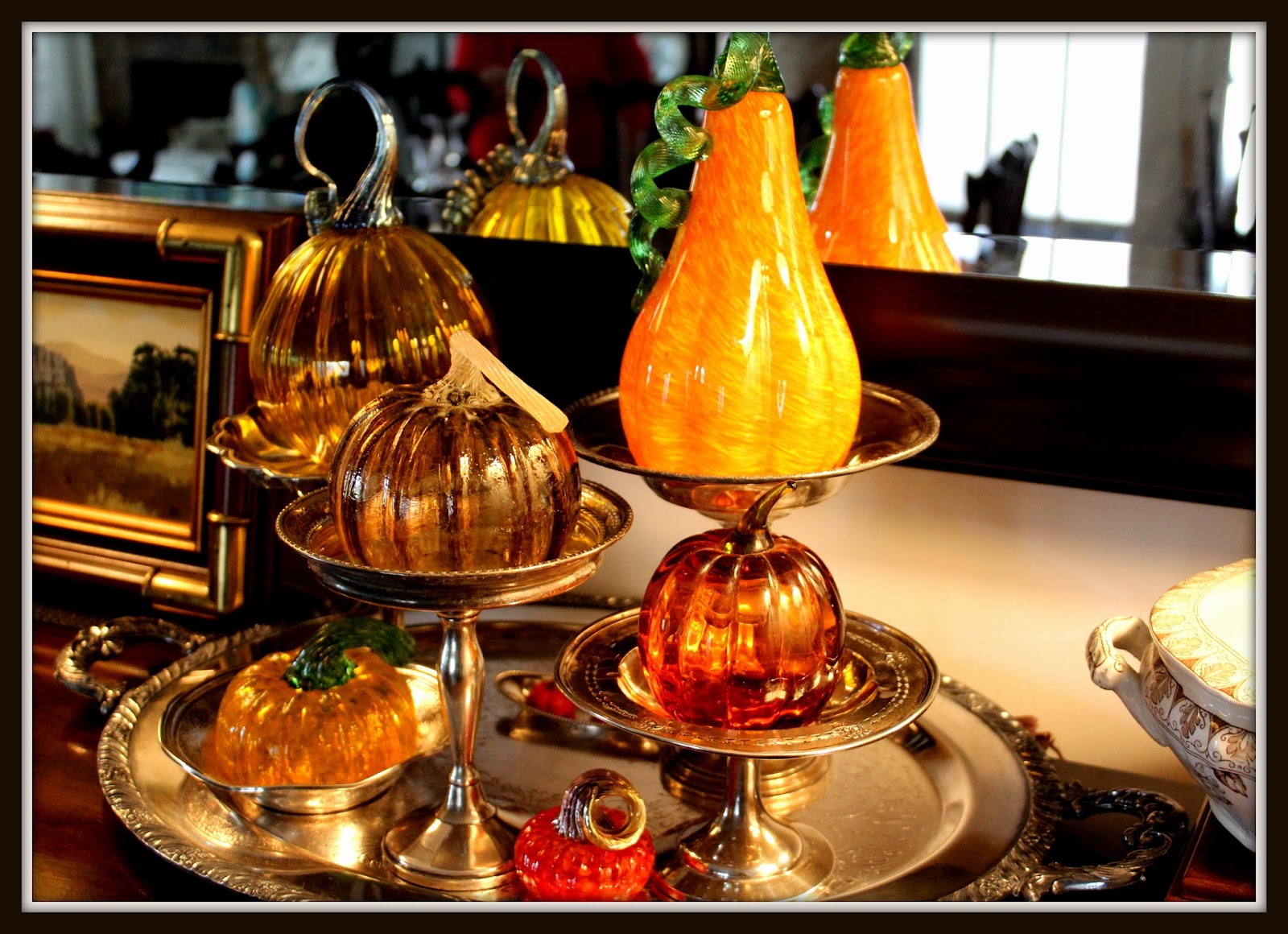The Vintage Chateau: Gorgeous Glass Pumpkins