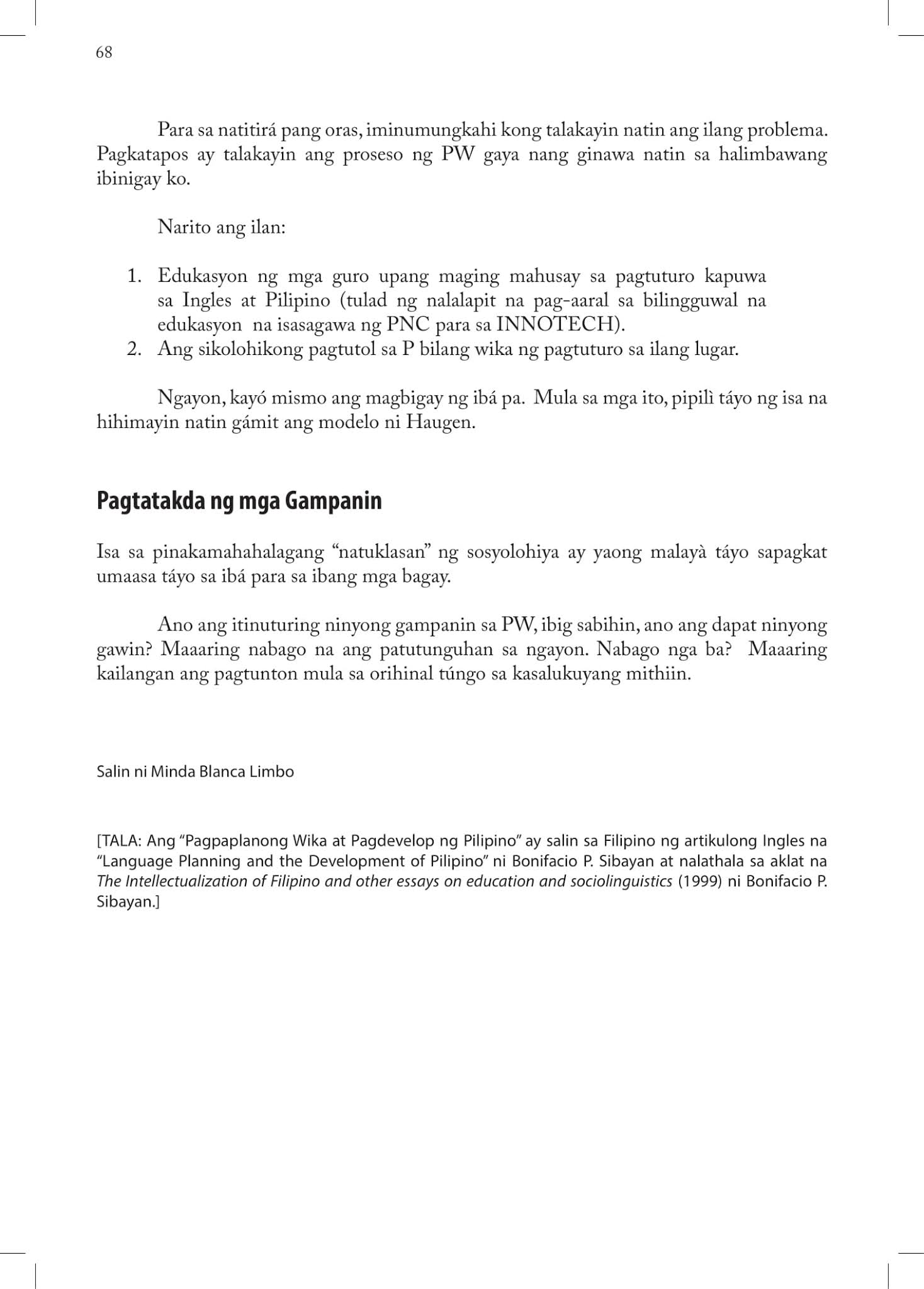 Isang Sariling Wikang Filipino: Mga Babasahin sa Kasaysayan ng Filipino