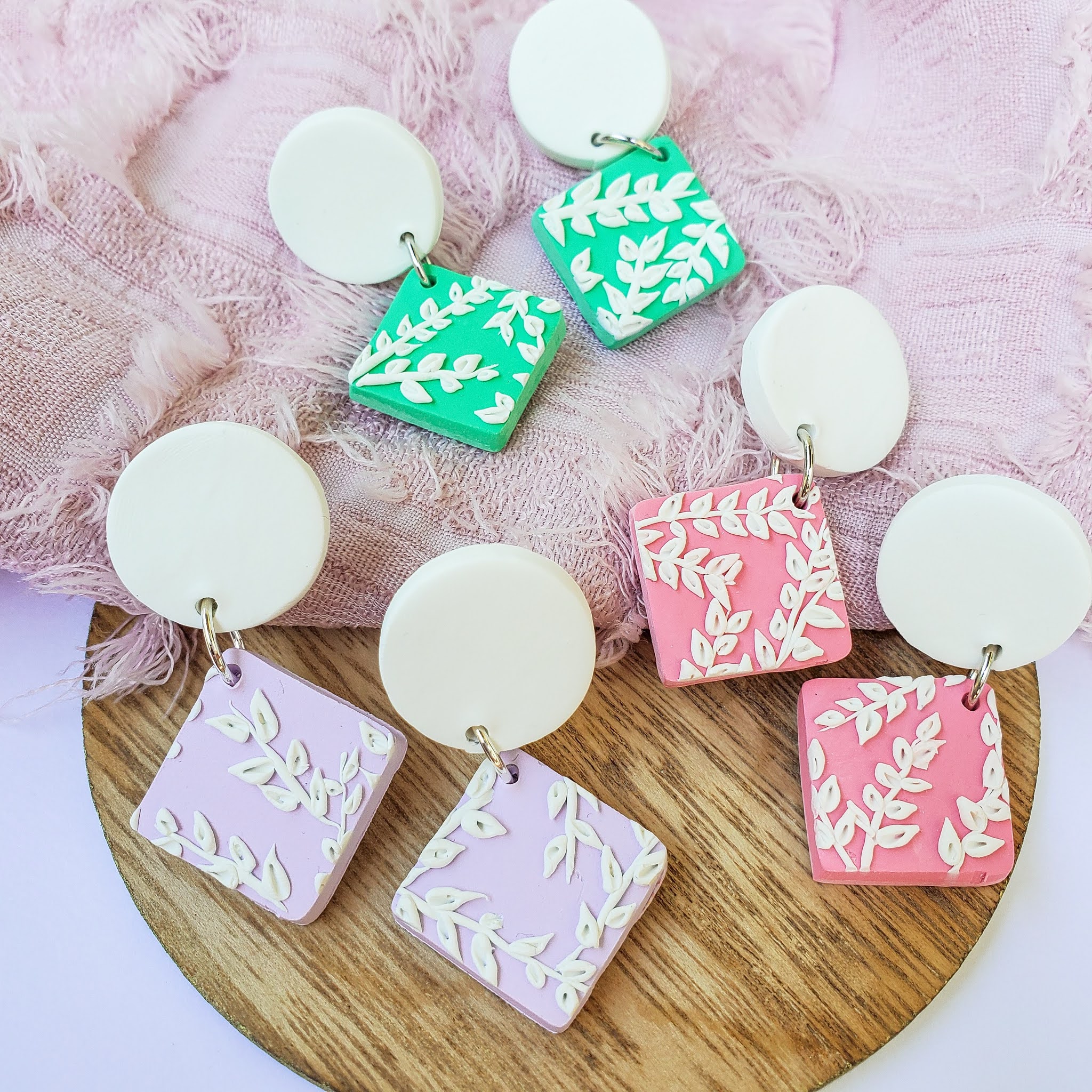 Hello Amess | Talia polymer clay statement earrings