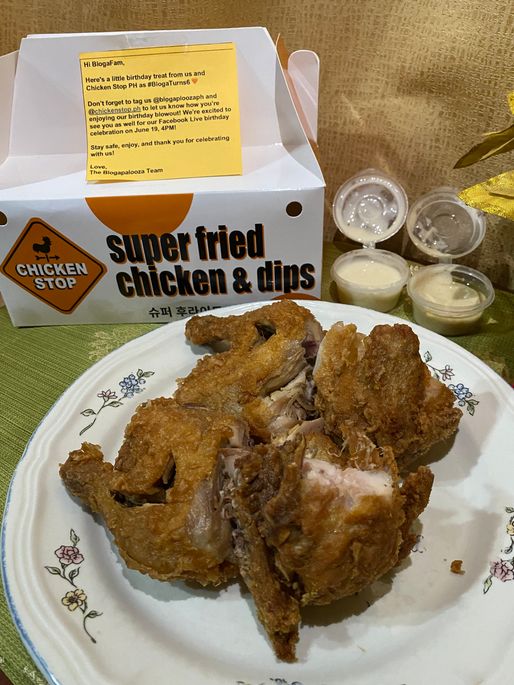 A whole spring fried chicken with truffle and garlic mayo dips from Chicken Stop