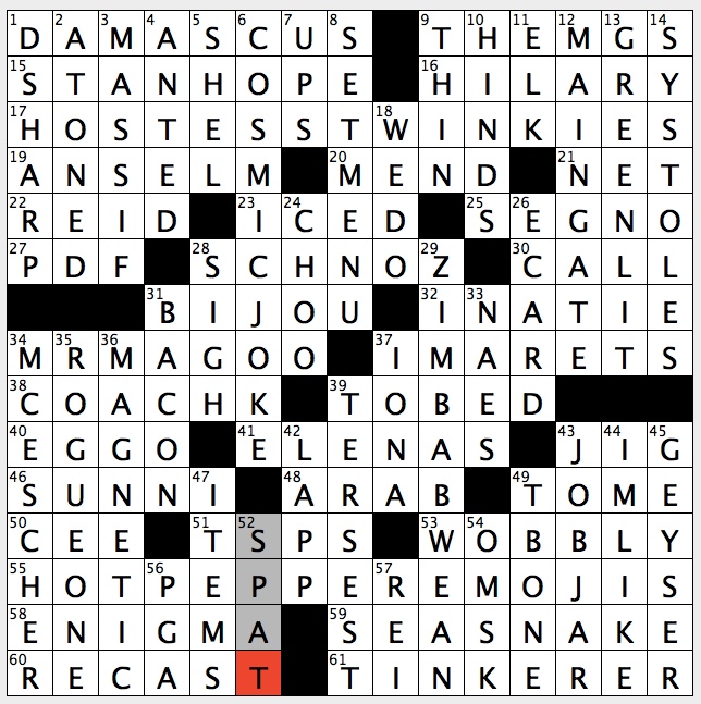 Rex Parker Does The Nyt Crossword Puzzle Open One Seated Horse Drawn Carriage Sat 10 21 17 Duke Legend To Fans Mideast S City Of Jasmine Toon Who Often Congratulated Himself With You Ve