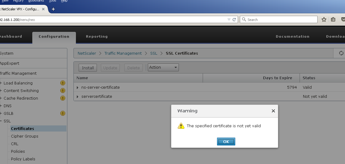 Citrix Troubleshooting Steps The specified certificate is not yet valid