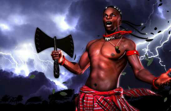 Oriki Sango god of thunder and fire in Yoruba