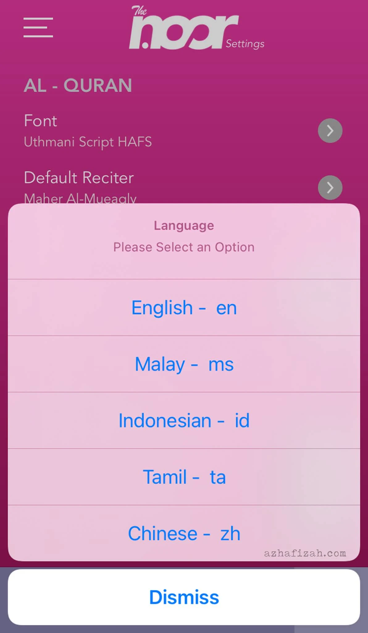 The Noor App -5 Bahasa