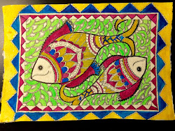 madhubani fish painting paintings shilpa india