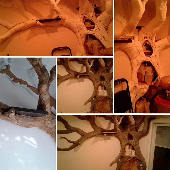 Man Created An Incredible Indoor Fake Tree For His Majestic Cat
