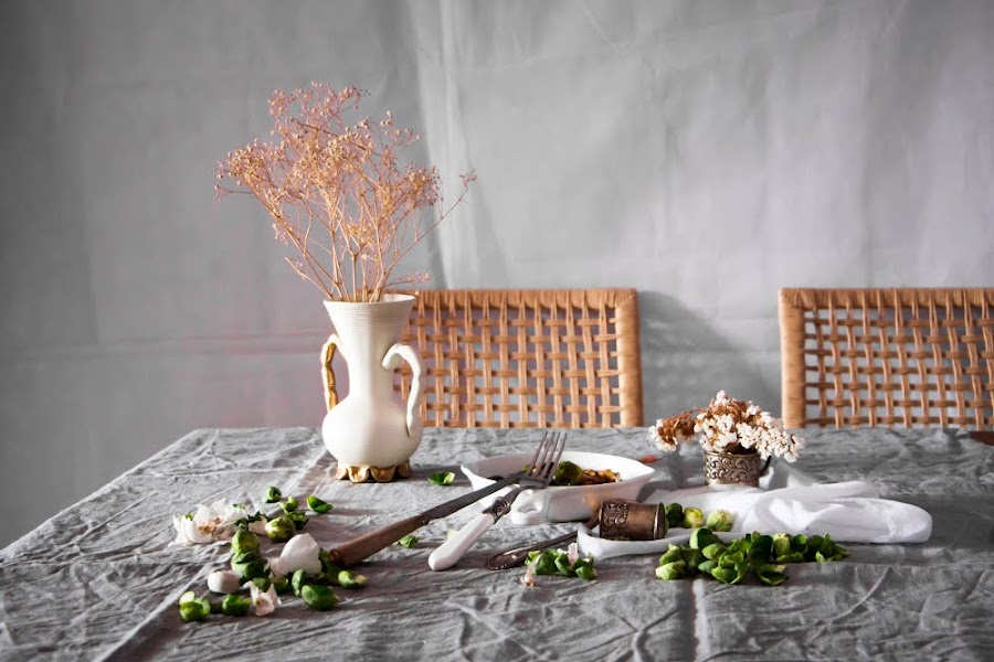 Receta de temporada, coles de Bruselas con setas