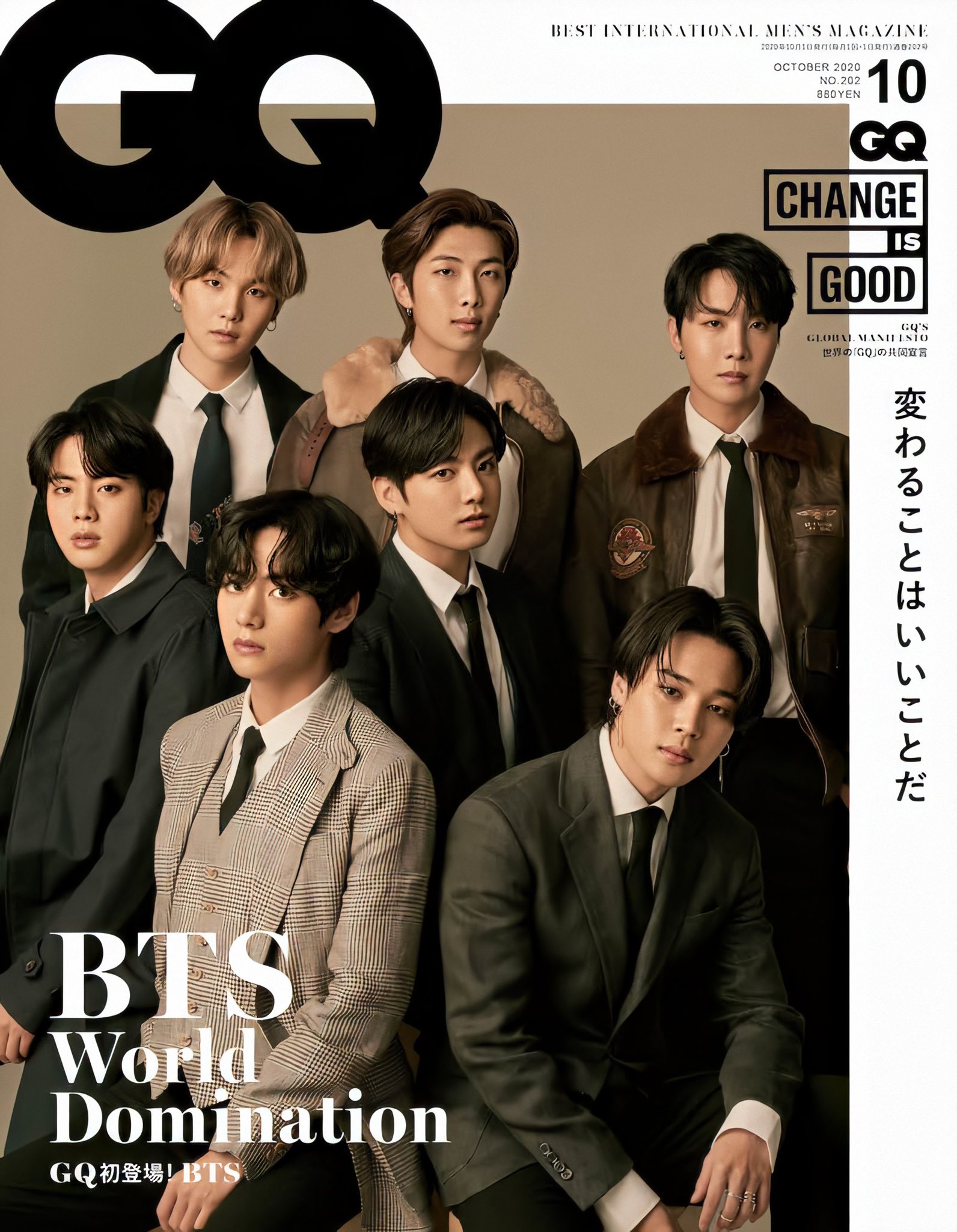 Becomes the Magazine Cover of October Edition, GQ Japan Calls BTS 'Dominating The World'