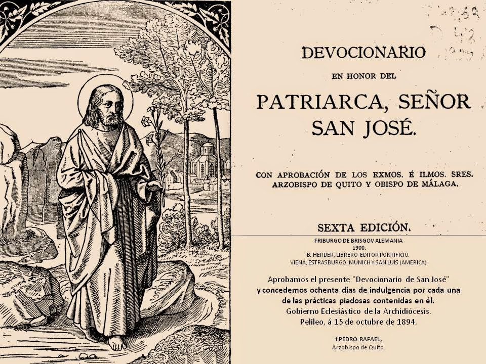 ANTIGUO DEVOCIONARIO A SAN JOSÉ: