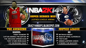 NBA 2K14 MGX Superhero Mod: Justice League vs. The Avengers