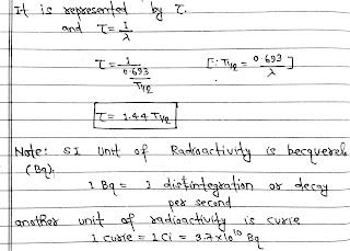 Half-Life of Decay, Average Life Half-Life of Decay