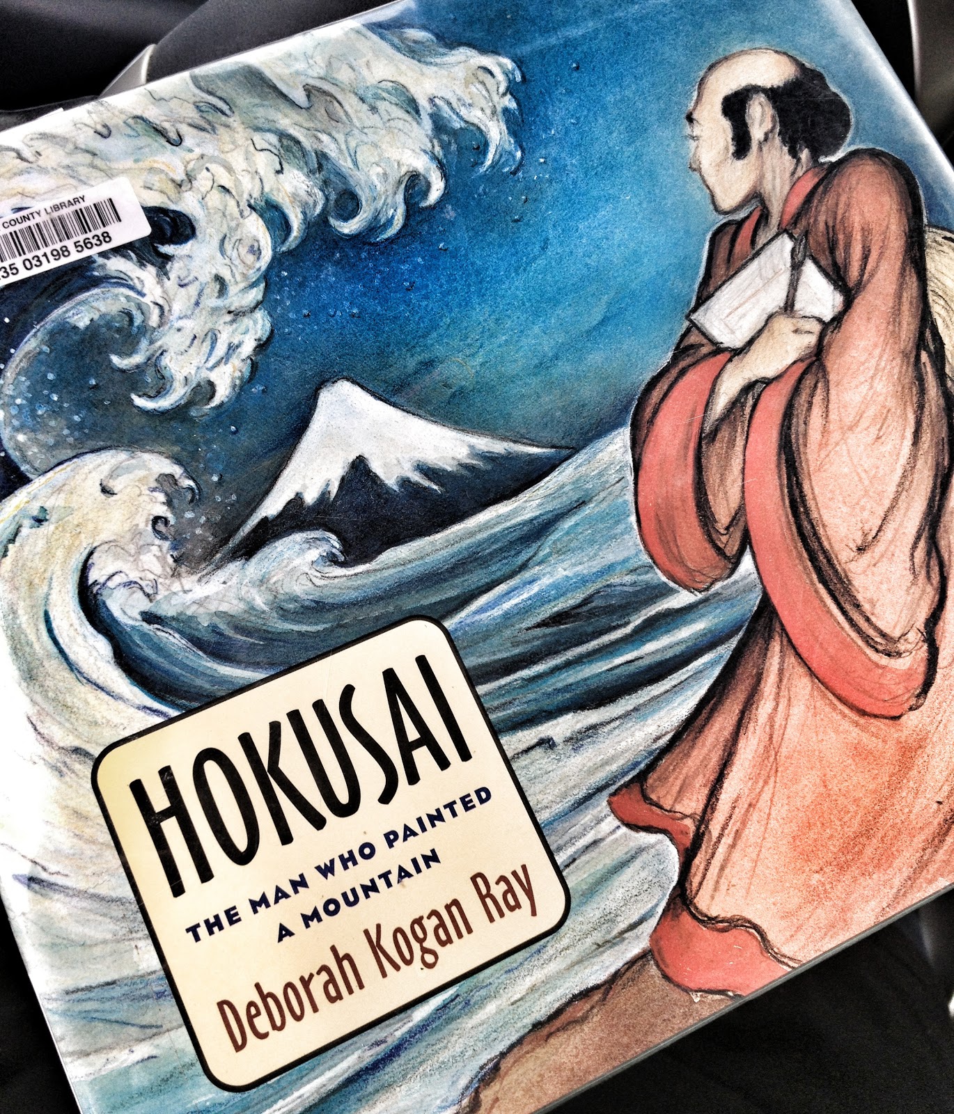creat[ed] A Hokusai Study Elementary Art Lesson Printmaking
