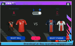 Kits Menu FIFA 21 Mobile Apk Download for Android Offline