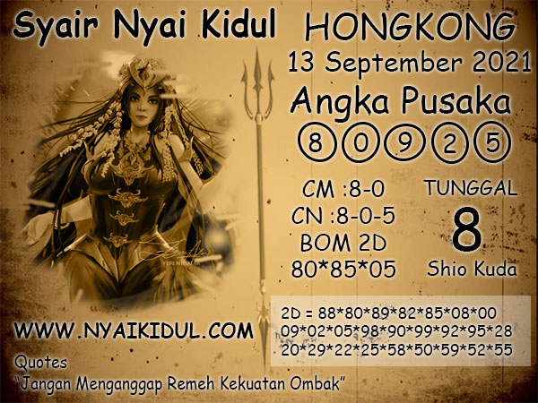 Syair Nyai Hongkong 13 September 2021