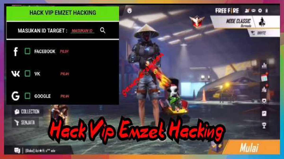 2. Apk Hack Akun Free Fire dengan Hack VIP Emzet.