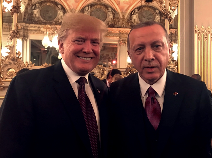Cumhurbaşkanı Erdoğan, Paris’te Amerika Birleşik Devletleri Başkanı Donald Trump'la Görüştü