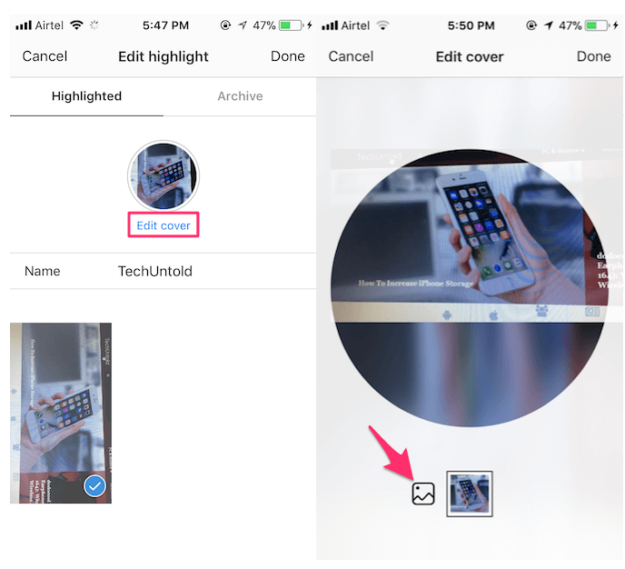 Nyesal Membuat Cover highlights ig, Begini Cara Edit Cover