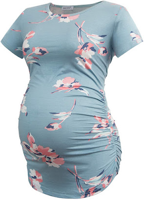 Flower Summer Maternity T-Shirts | Basic Casual Pregnancy Clothes