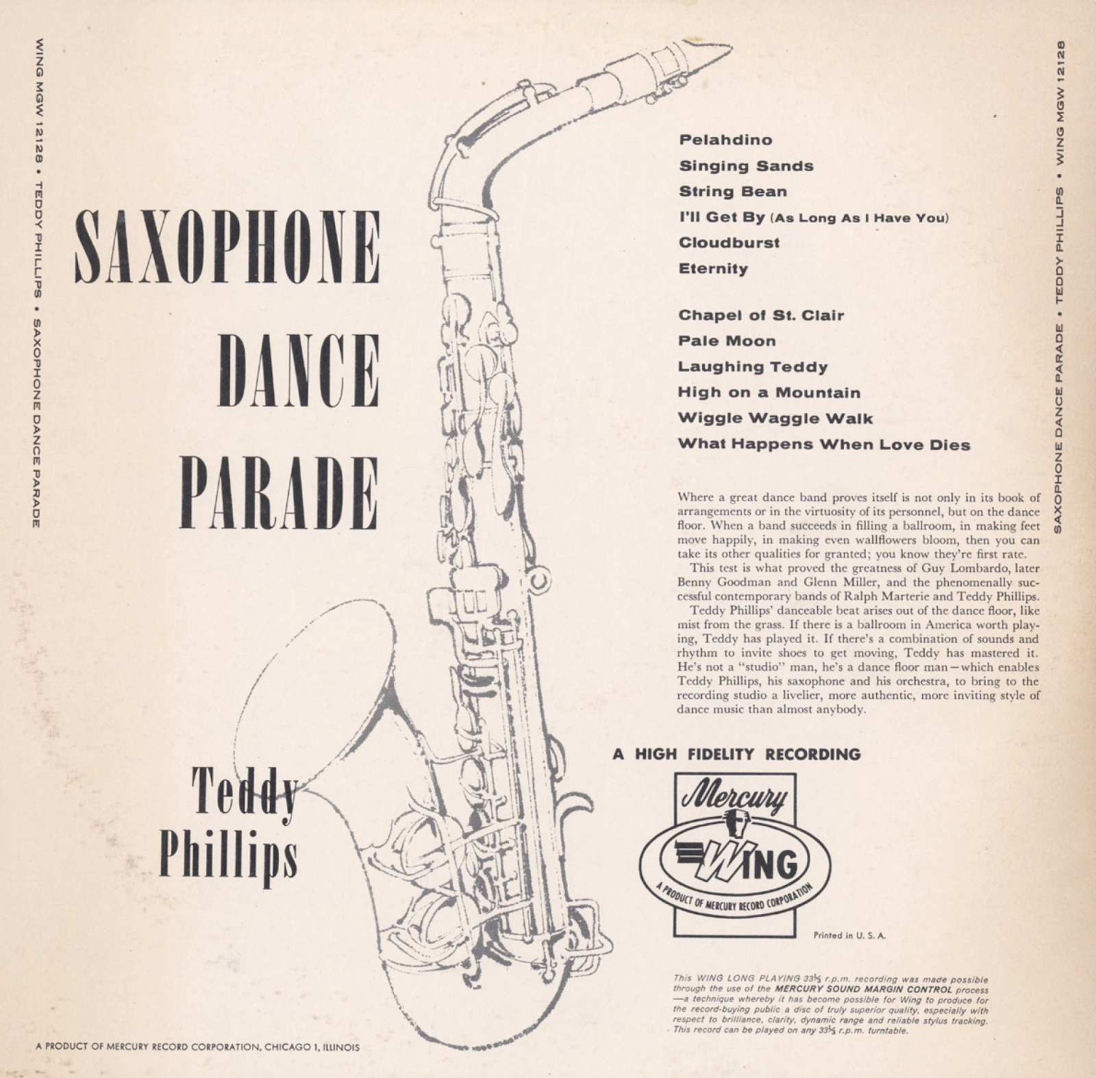 Unearthed In The Atomic Attic Saxophone Dance Parade Teddy Phillips