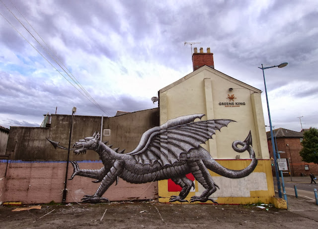 Street Art By Phlegm For Empty Walls Urban Art Festival In Cardiff, Wales. 2