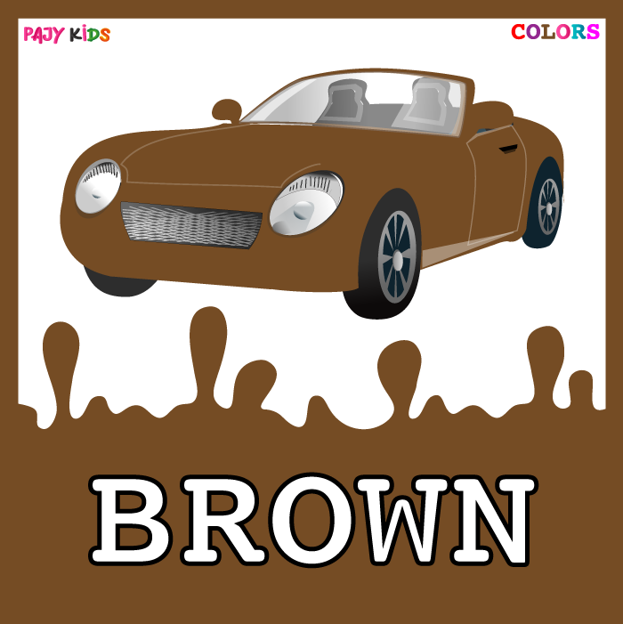 أسماء الألوان بالانجليزي - بطاقة اللون البني (Brown)