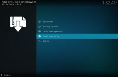 Instalar el complemento Gen-X Kodi