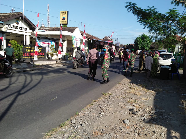 Muspika Ceper Gelar Penegakan Disiplin Protokol Kesehatan