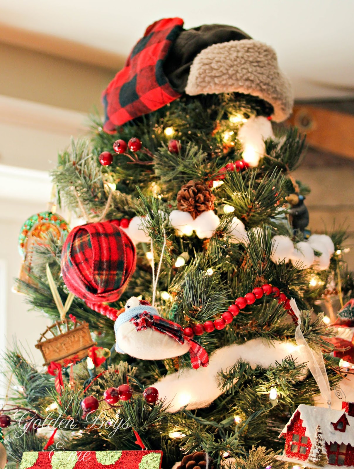 Easy Plaid Ornaments & Our Family Room Christmas Tree Golden Boys & Me Christmas Tree Topping Ideas