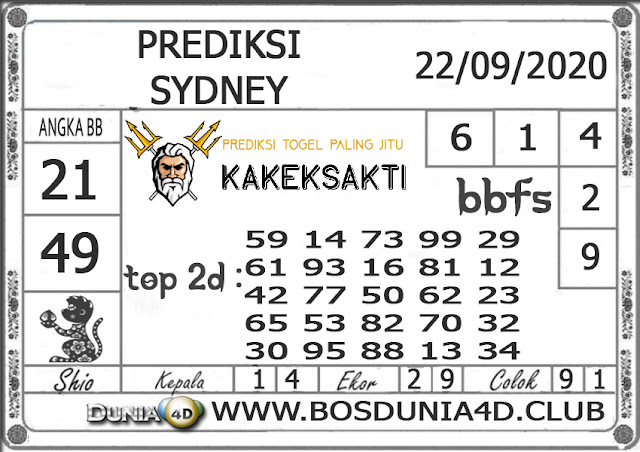 Prediksi Togel Sydney Taman Toto 07 Desember 2021