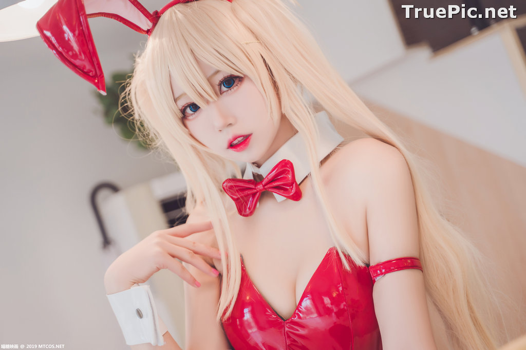 Image [MTCos] 喵糖映画 Vol.021 – Chinese Cute Model – Red Bunny Girl Cosplay - TruePic.net - Picture-19