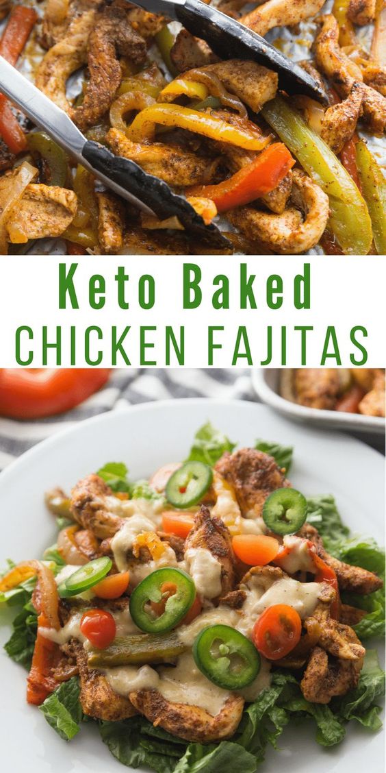 EASY KETO BAKED CHICKEN FAJITAS - My Favorite Recipe