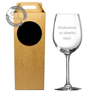 Caja presentación copa de vino personalizada 47cl