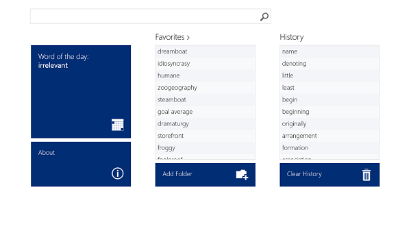 Windows10用の辞書およびシソーラスアプリ