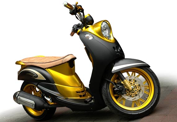 Modifikasi Yamaha Mio Fino Retro Low Rider Foto Gambar 