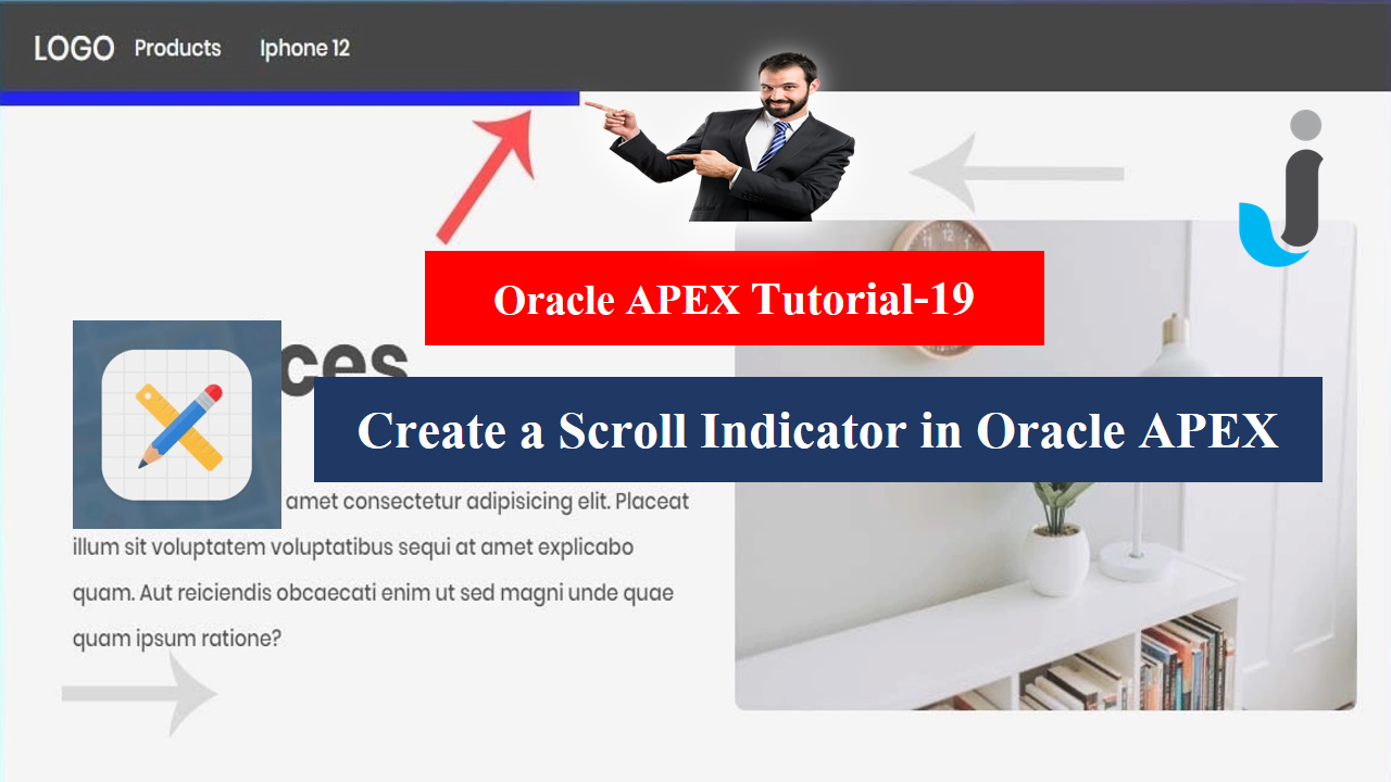 How To Create Scroll Indicator in Oracle APEX - Javainhand Tutorial