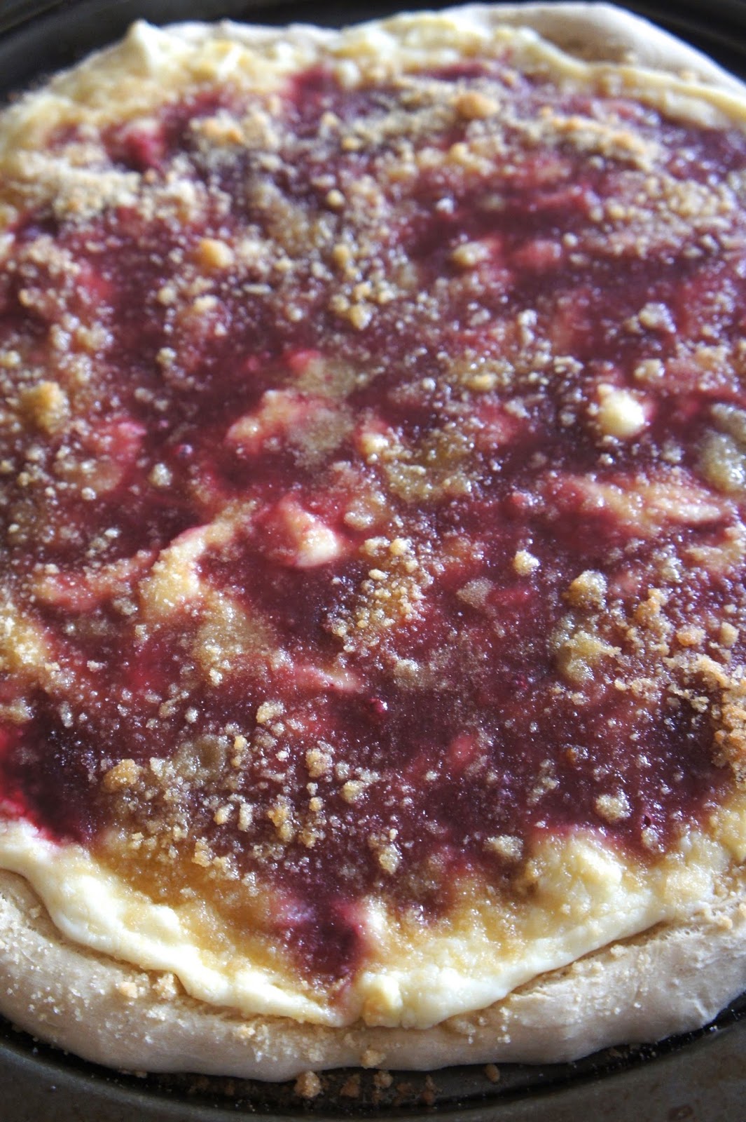 Savory Sweet and Satisfying Raspberry White Chocolate Dessert Pizza