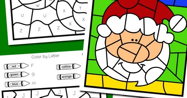 Color by Capital Letter Christmas Preschool Worksheets