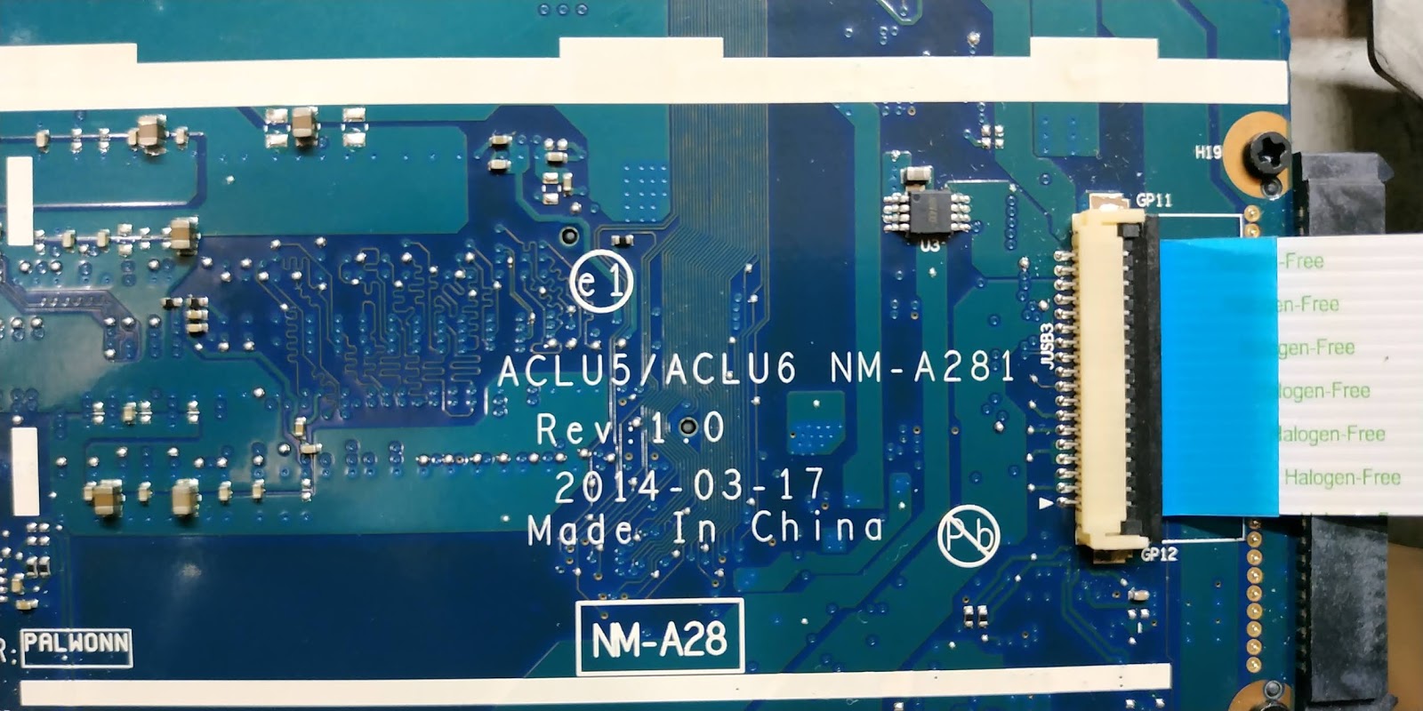 DUMP BIOS Lenovo G50-45 80E3 ACLU5-ACLU6 NM-A281 Rev 1.0 - EepromBuy