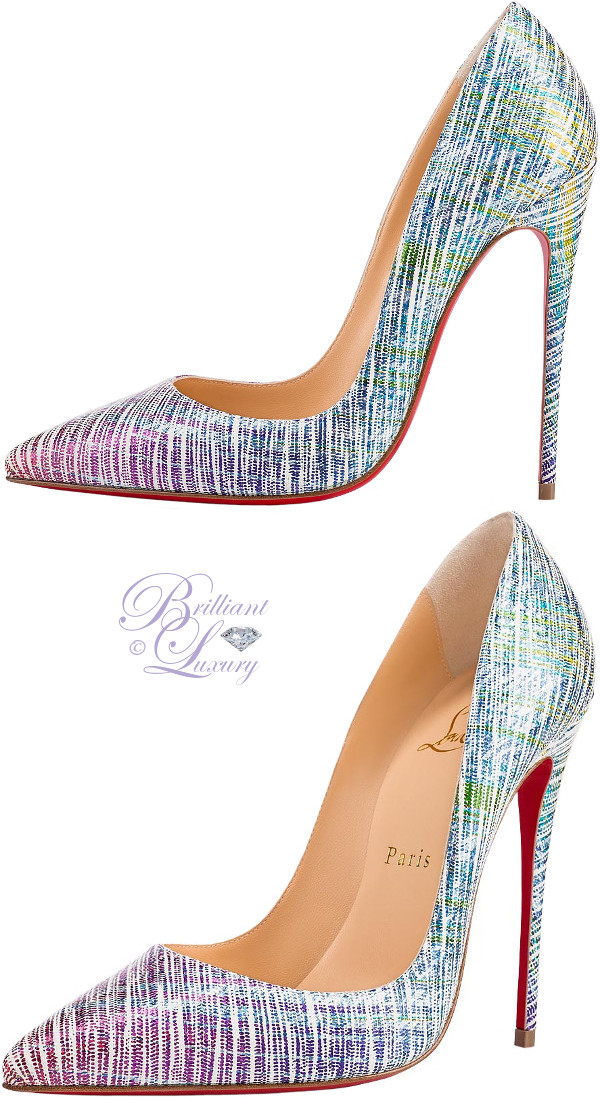 christian louboutin rainbow glitter heels