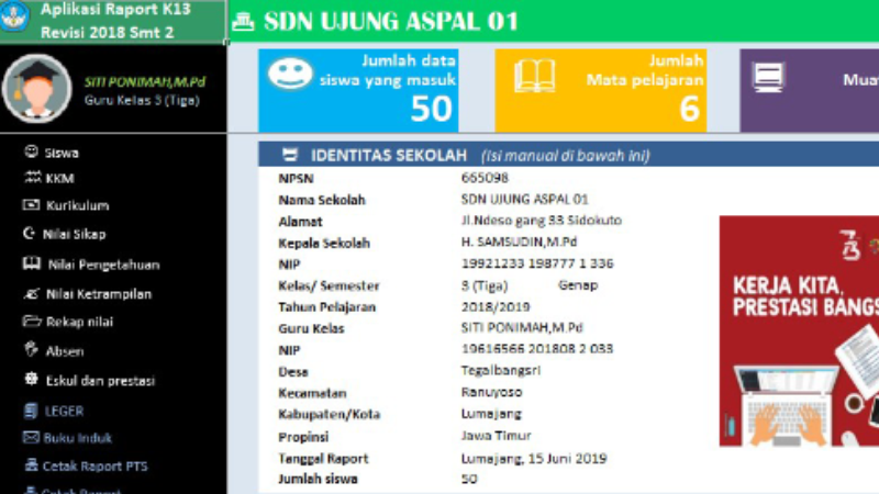 Aplikasi Raport Kelas 3 Semester 2 K13 Revisi 2020 SDN Aplikasi Raport Kelas 3 Semester 2 K13 Revisi 2020 SDN