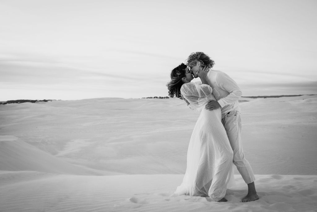 to the aisle australia | run away with me boho styled shoot perth Jypsea photography perth weddings sand dunes elopement bridal gowns hair makeup florals styled boho