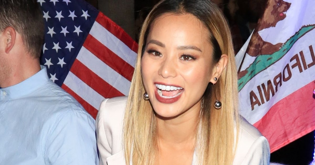 Ladies in Satin Blouses: jamie chung - white satin suit