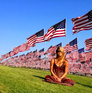 Bar Refaeli showed off her reflective mood around a much more American flag