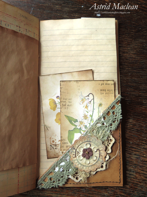 Astrid's Artistic Efforts: Junk Journal corner pocket tutorial