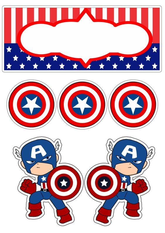 Free Printable Captain America Cupcake Toppers Printable Templates