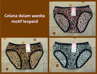 Celana dalam wanita motif leopard slim fit
