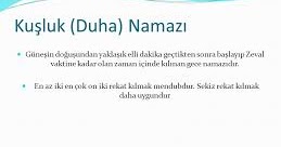 Duha Namazi Kusluk Namazi Nasil Kilinir