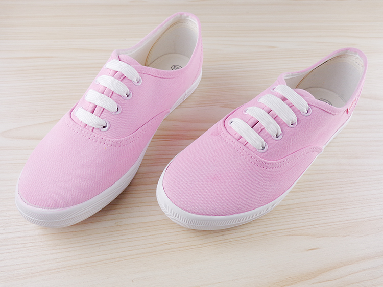 CL826 - Baby Blue & Baby Pink Canvas Shoe | Temptations